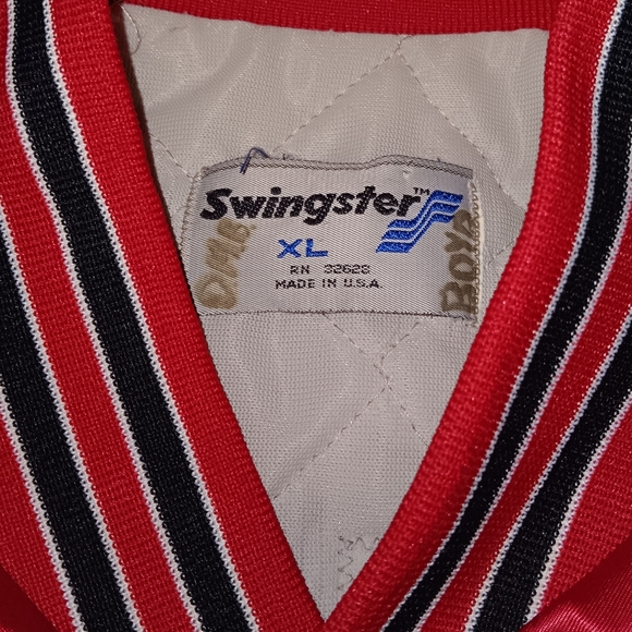 80s Swingster Chicago Bulls Vintage Satin Jacket Michael Jordan - Picture 6 of 12